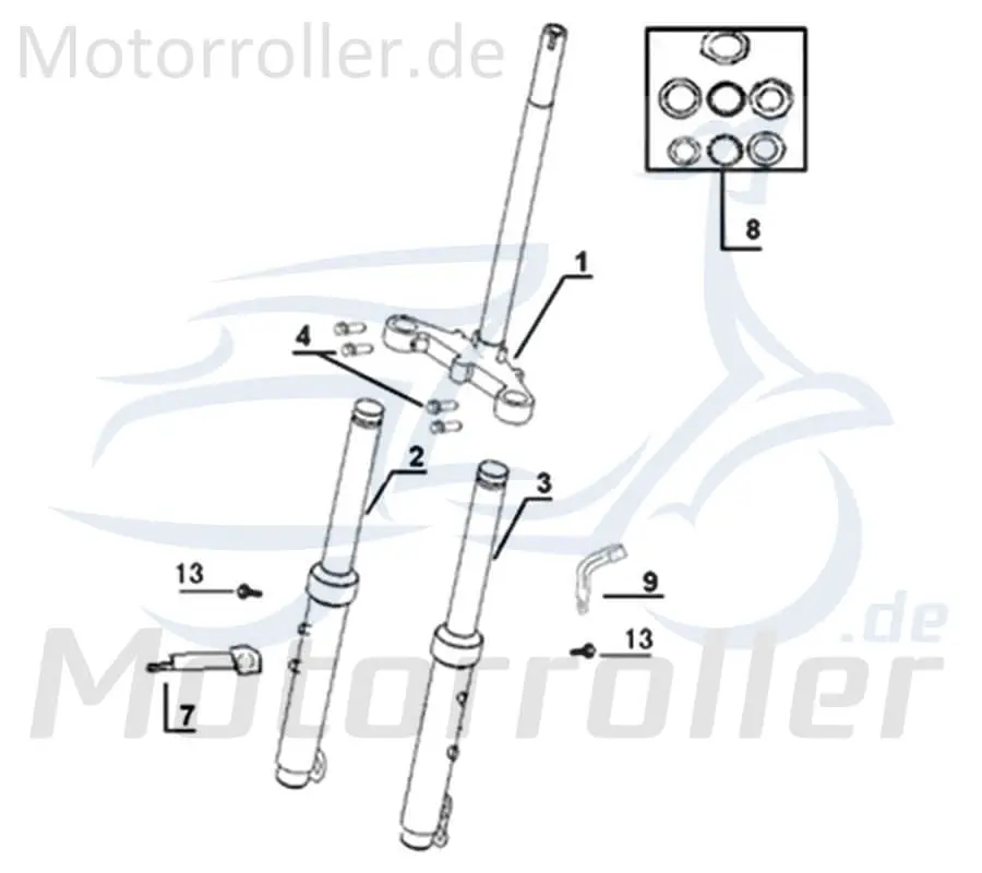 Sonderangebot Kreidler Galactica 3.0 LC 50 DD Tachowellenhalter 50ccm 2Takt 45156-ALA1-9000 Tachowellenclip Tachowellenschelle Tachowellenhaltebügel