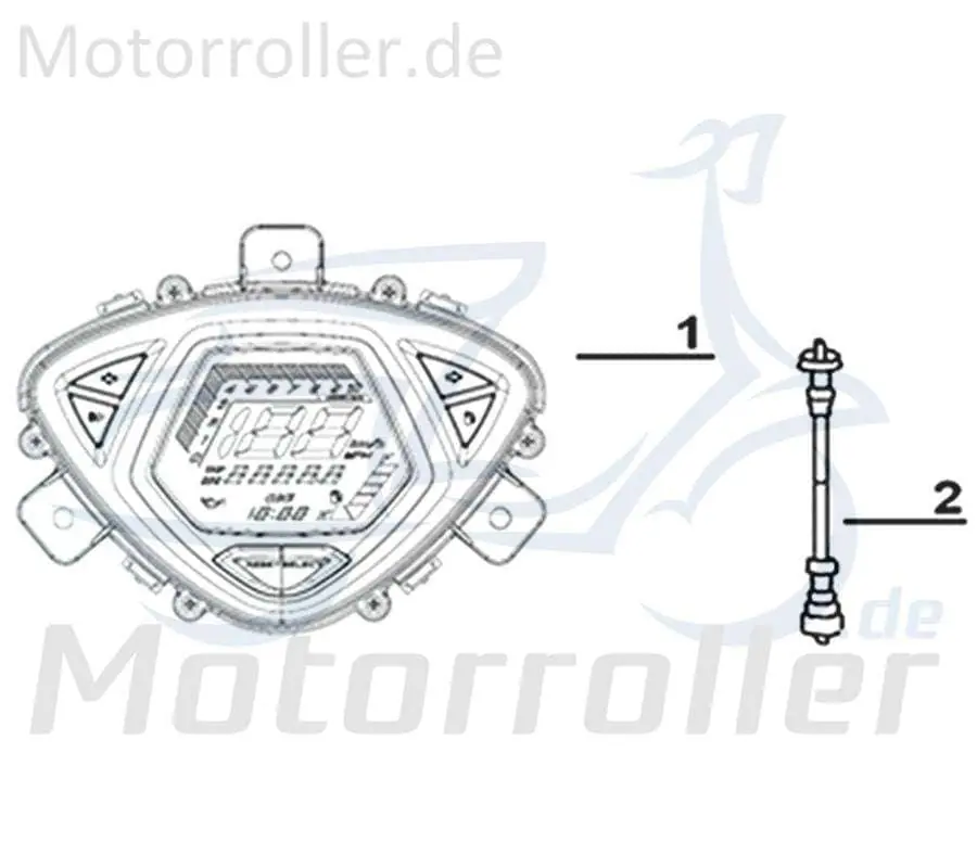 Ausverkauf Kreidler Galactica 3.0 LC 50 DD Digitaltachometer 50ccm 2Takt 37200-ABA9-E000 Minarelli liegend Scooter Ersatzteil Service Inpektion