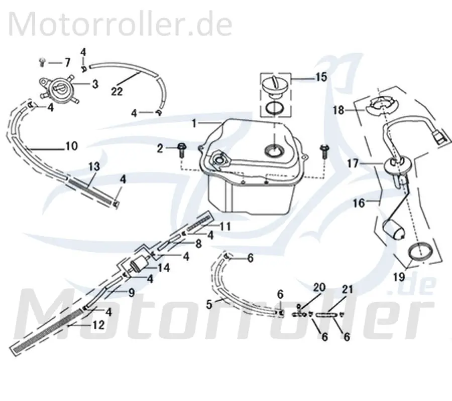 Kreidler Galactica 3.0 LC 50 DD T-Stück 50ccm 2Takt 38773-F8-9000 Unterdruckschlauch Verbindungsstück Minarelli liegend Scooter Service Garantierte Lieferung