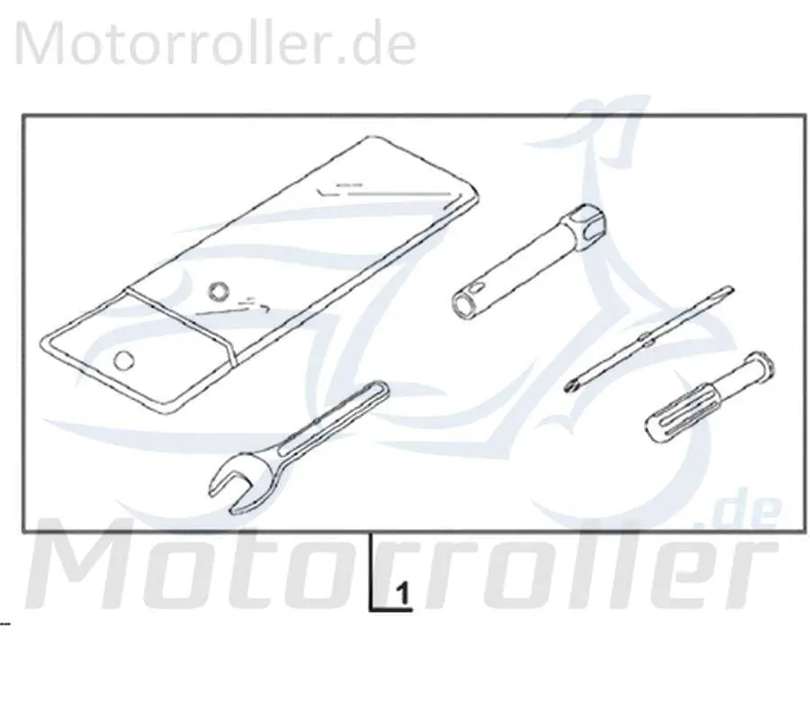 Kreidler Galactica 3.0 50 LC Bordwerkzeug 50ccm 2Takt 741579 Werkzeugset Werkzeugtasche Werkzeugbox Pannenwerkzeug Servicewerkzeug Top-Preis