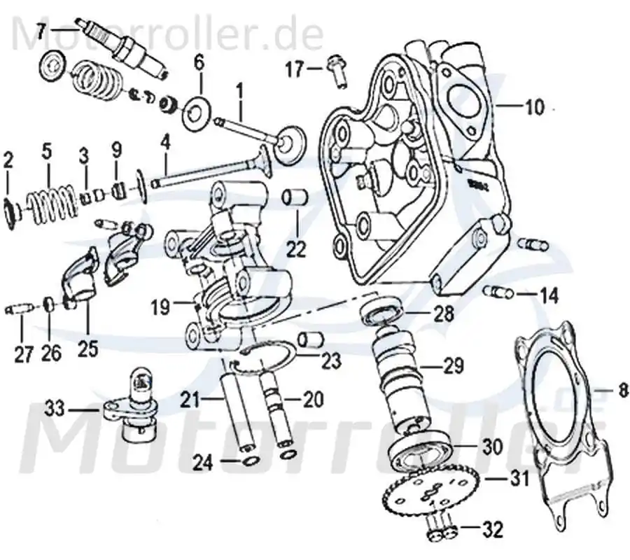 Kreidler Insignio 125 2.0 Stehbolzen 125ccm 4Takt 750003 Gewindestange Gewinde-Stange Gewindebolzen Stiftschraube Gewindestab Scooter Garantierte Lieferung