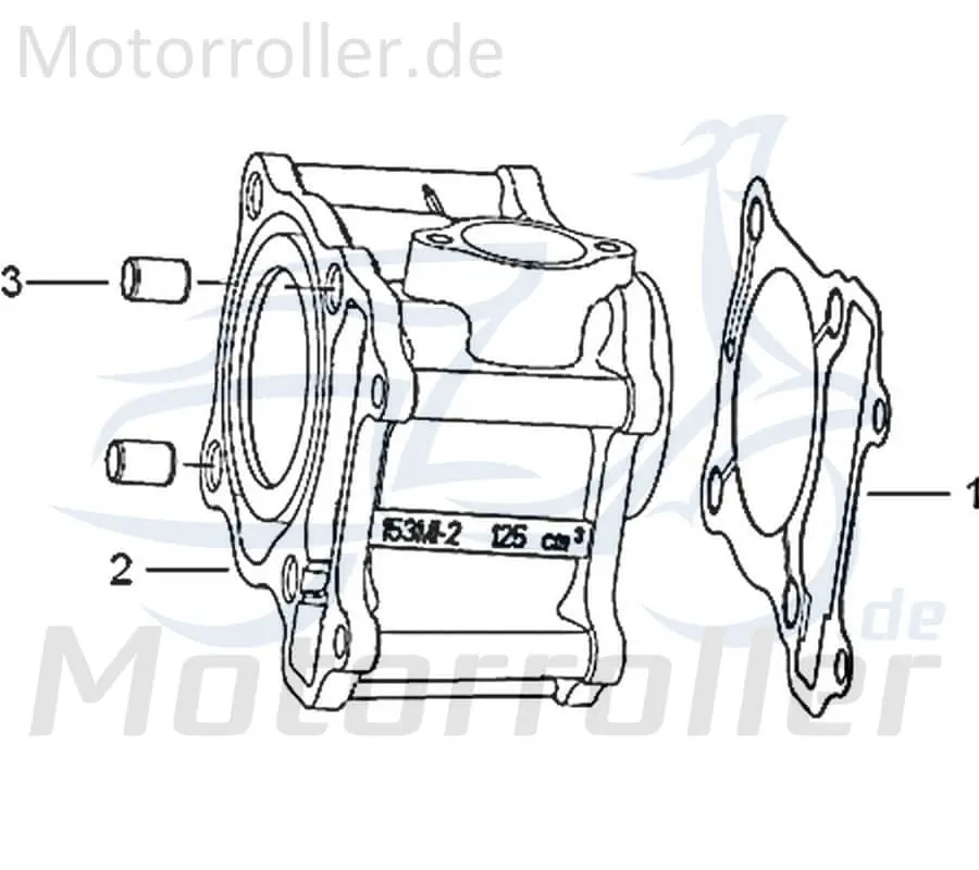 Must-Have Kreidler Insignio 125 2.0 Zylinder Guss 125ccm 4Takt 750026 Motorzylinder Grauguss Grauguss-Zylinder Gusszylinder Aluzylinder Scooter