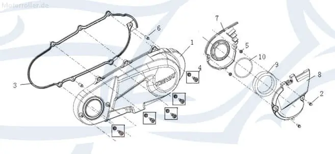 Heißes Angebot Generic Zion 125 Schraube Roller 125ccm 4Takt 16008316002X Bundschraube Maschinenschraube Flanschschraube Flansch-Schraube 125ccm-4Takt