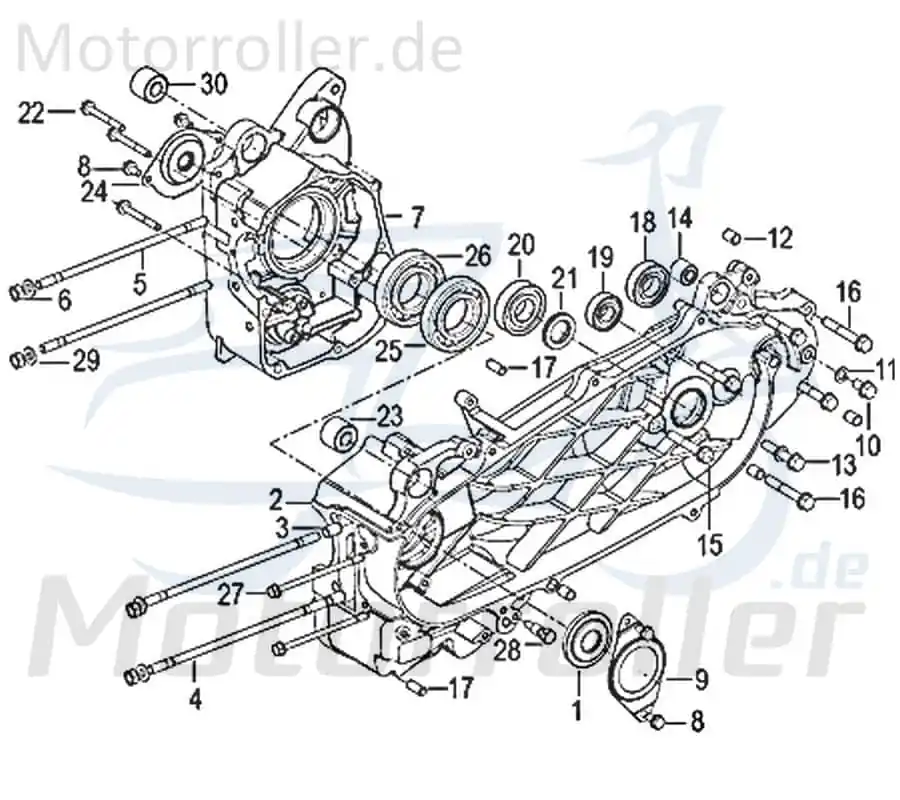 Kreidler Insignio 125 2.0 Stehbolzen 125ccm 4Takt 15911316001X rechts Gewindestange Gewinde-Stange Gewindebolzen Stiftschraube Scooter Mega-Angebot