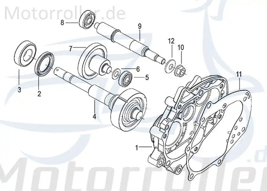 SMC Getriebeausgangswelle Kreidler 125ccm 4Takt 220013000000 Endantrieb Zwischenwelle Antriebs-Welle Getriebewelle Antriebs-Achse Schneller Versand