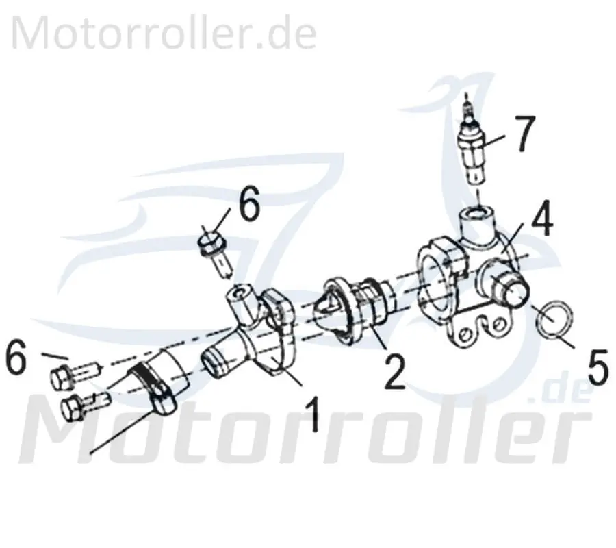 Kreidler Insignio 125 2.0 Deckel Thermostat 125ccm 4Takt 750114 Kappe Abdeckung Schutz Verkleidung Platte Cover Blende Schutzhaube Markenprodukt