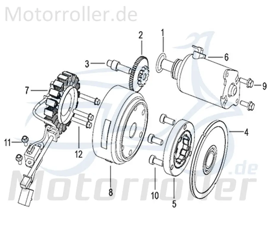 Kreidler Insignio 125 2.0 Zahnrad Ritzel 125ccm 4Takt 750105 Anlasserfreilauf Steuerrad Ketten-Rad Zwischenrad Steuer-Rad Zahn-Rad Must-Have
