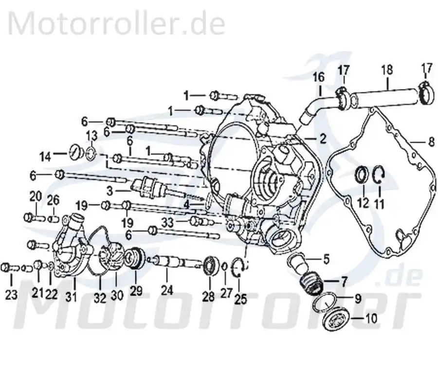 Nur Heute Kreidler Insignio 125 2.0 Kühlwasserschlauch Ausgang 750118 Kühlerschauch Wasserschlauch 125ccm 4Takt Scooter Qingqi Ersatzteil Service