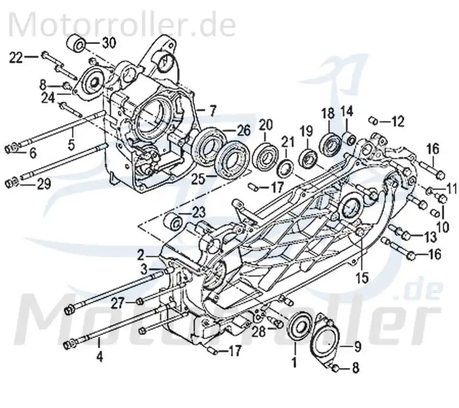 Kreidler Insignio 125 2.0 Schraube 125ccm 4Takt 750147 M8x55mm Bundschraube Maschinenschraube Flanschschraube Flansch-Schraube Scooter Rabatt
