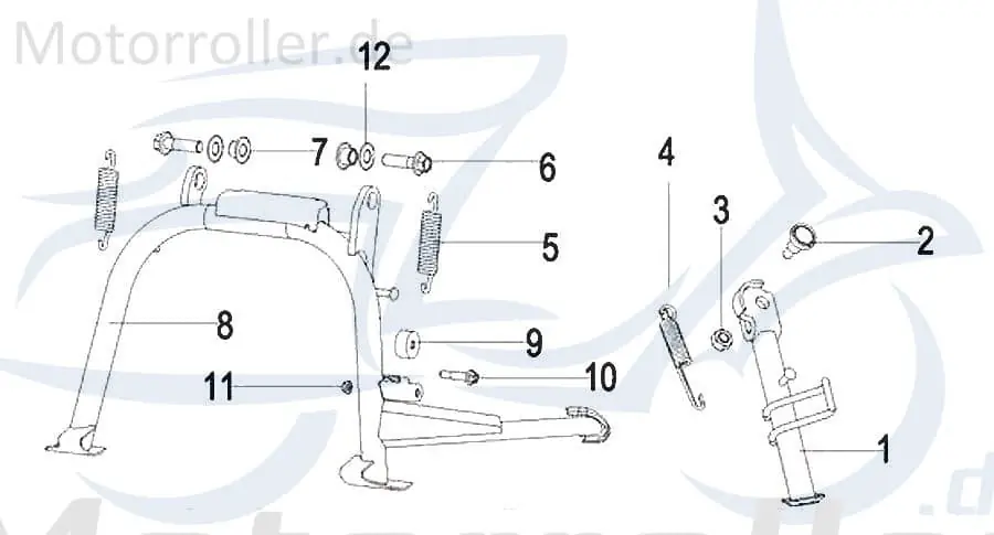 Markenware SMC Schraube Kreidler Insignio 125 DD Scooter 08011T410000 Bundschraube Maschinenschraube Flanschschraube Flansch-Schraube 125ccm-4Takt