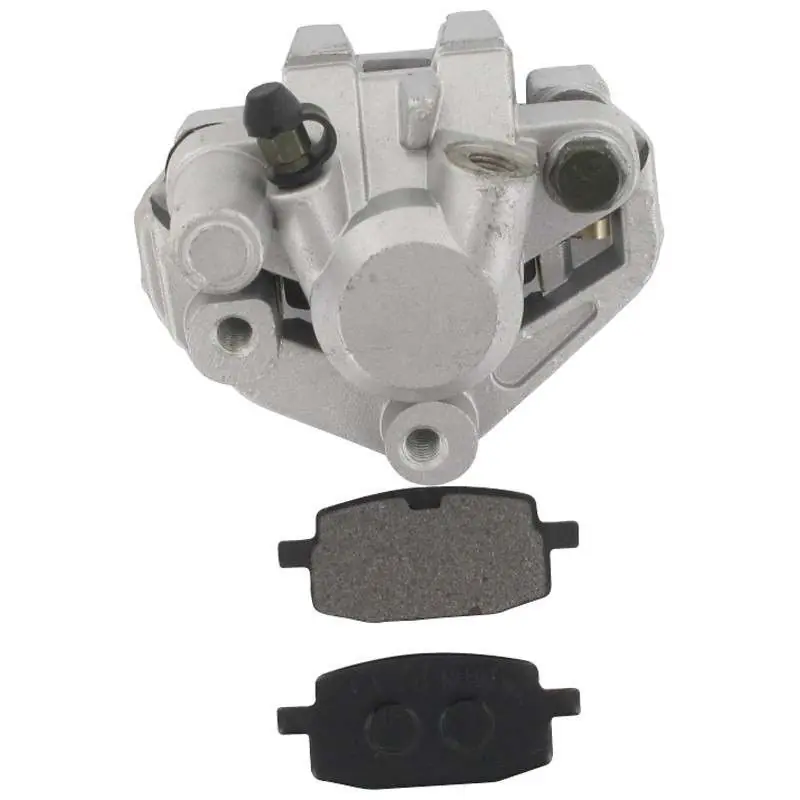 Baotian BT49QT-9S3 Bremszange Bremssattel Brems-Zange 50ccm 4Takt 50cc 4T Brems-Sattel Bremshalterung Bremsblock silber vorn Neue Ware