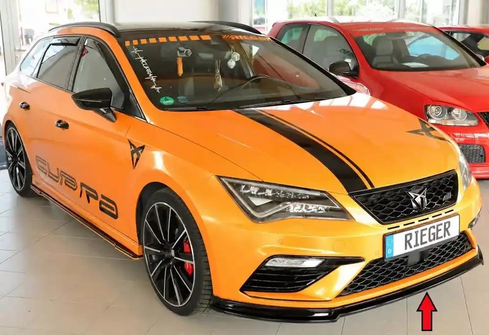 Markenprodukt Rieger Spoilerschwert (V2) tiefe Version passend für SEAT Leon FR (5F) 5-tür. ab 01/2017