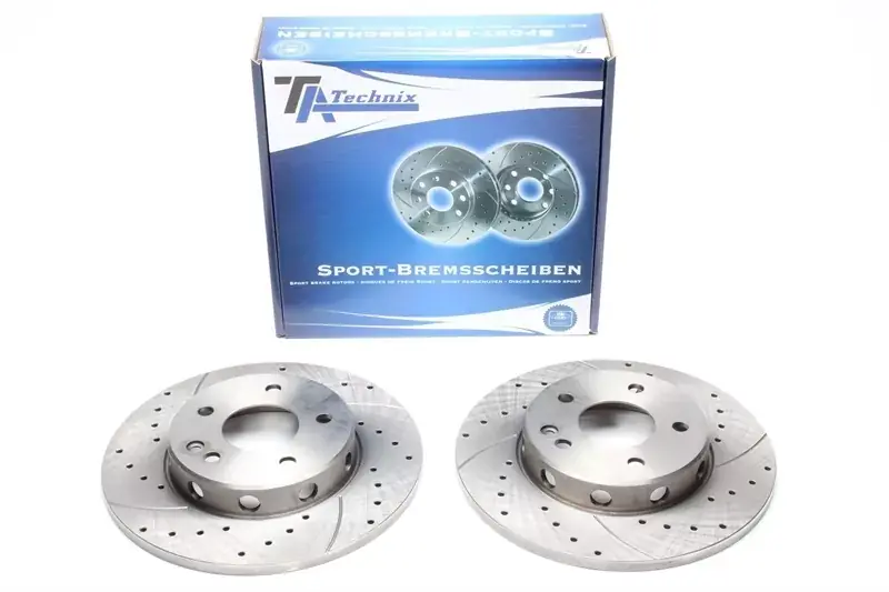 Sonderaktion TA Technix Sport Bremsscheiben Satz Vorderachse passend für Mercedes Benz C180 W202