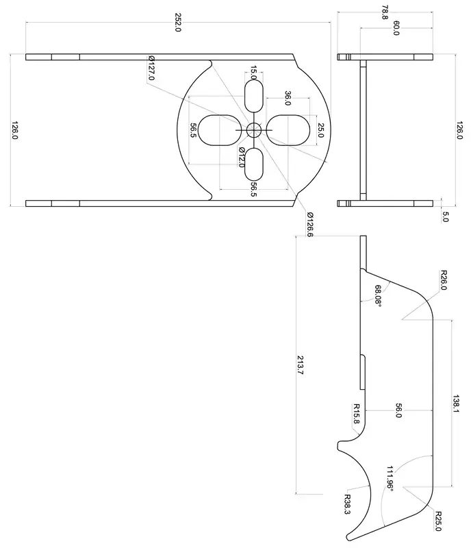 TA Technix universelle Balgplatte mit 2-3/4 Zoll Aufnahme Must-Have
