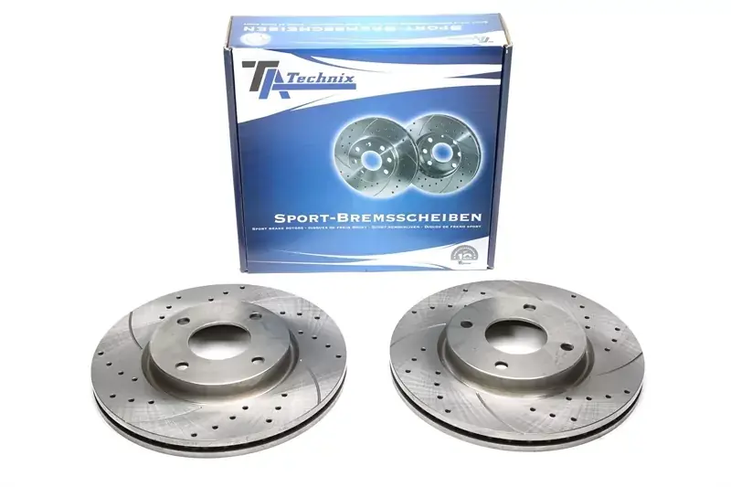 TA Technix Sport Bremsscheiben Satz Vorderachse passend für Nissan Cube / Tiida Schrägheck/Stufenheck Zertifiziert