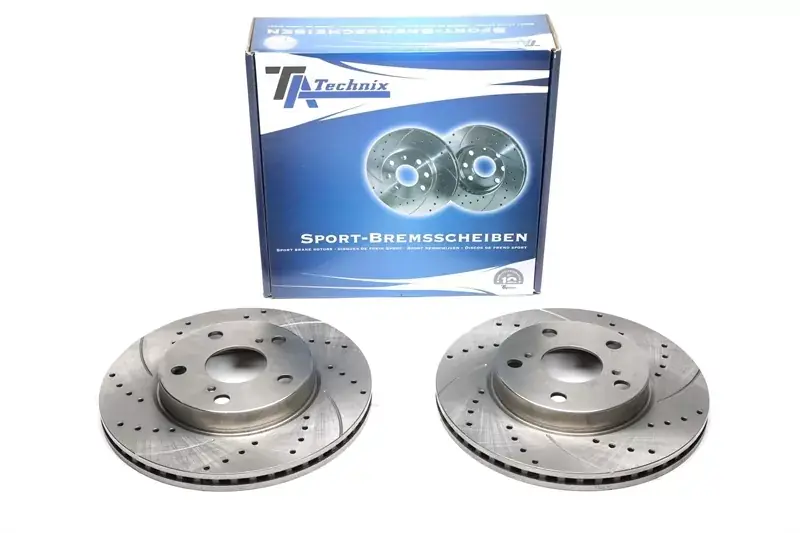 Schneller Versand TA Technix Sport Bremsscheiben Satz Vorderachse passend für Toyota Auris / Corolla Stufenheck