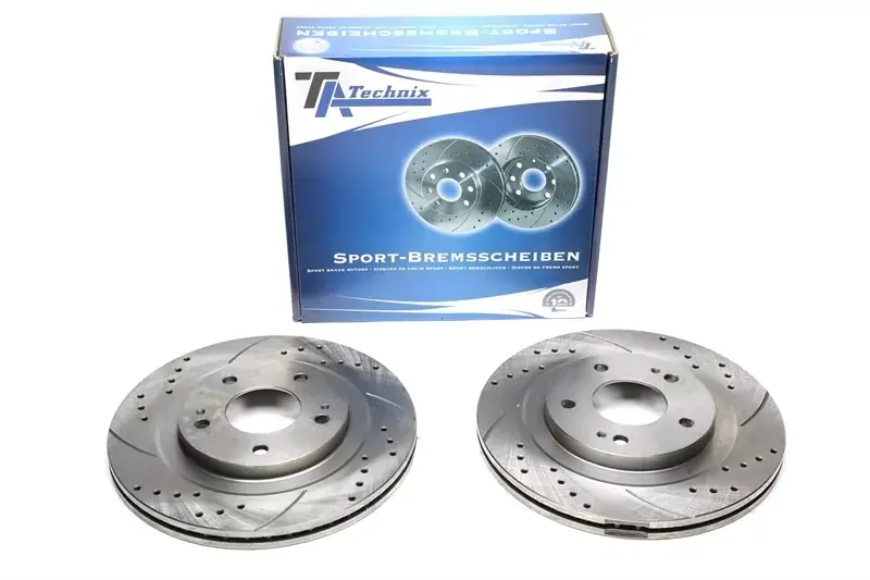 TA Technix Sport Bremsscheiben Satz Vorderachse passend für Mitsubishi Pajero Pinin / Pajero II Canvas Top Top-Seller