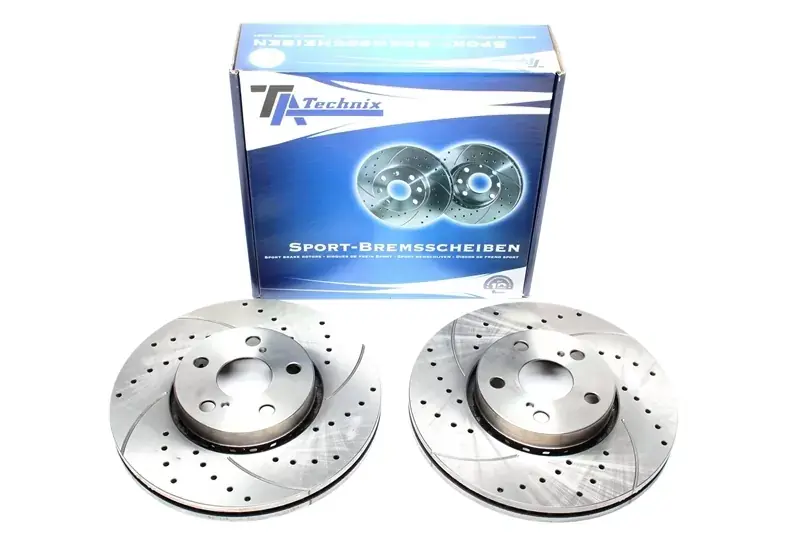 TA Technix Sport Bremsscheiben Satz Vorderachse passend für Toyota Avensis / Avensis Liftback / Avensis SW Preisreduziert
