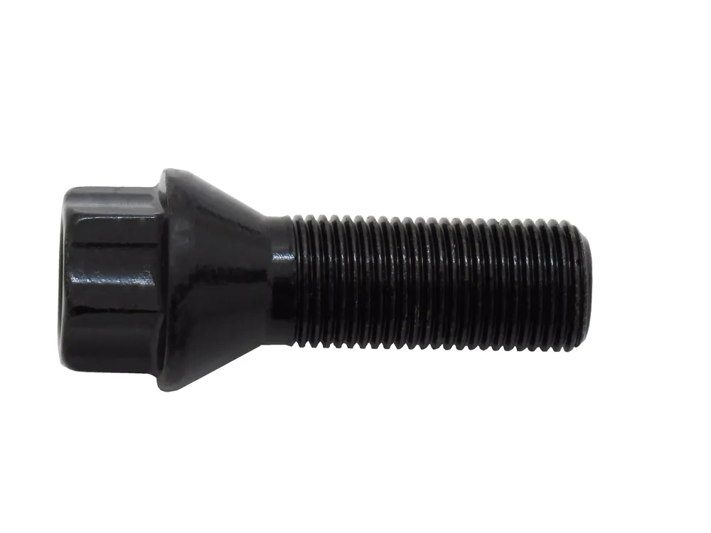 Radbolzen Kegelbund M14x1,25 38mm schwarz Expressversand