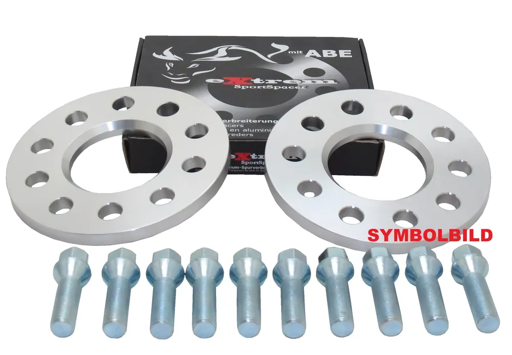 Garantierte Lieferung Novus NJT ALU Spurverbreiterung Set 10mm inkl. Radschrauben passend für VW Polo 2/3 86C