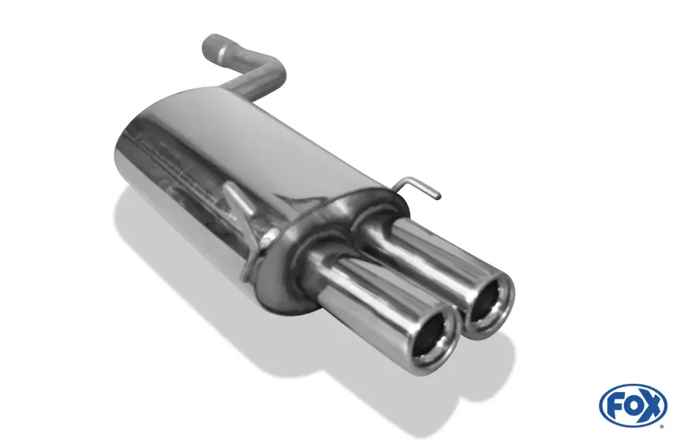 FOX Endschalldämpfer passend für Mercedes C-Klasse W202/S202 - Eingang 61mm - 2x80 Typ 13 Schneller Versand