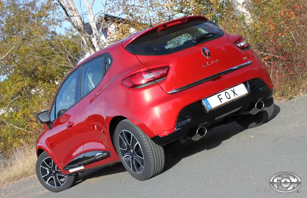 Markenware FOX Endschalldämpfer passend für Renault Clio IV – Ausgang rechts/links 115x85 Typ 32