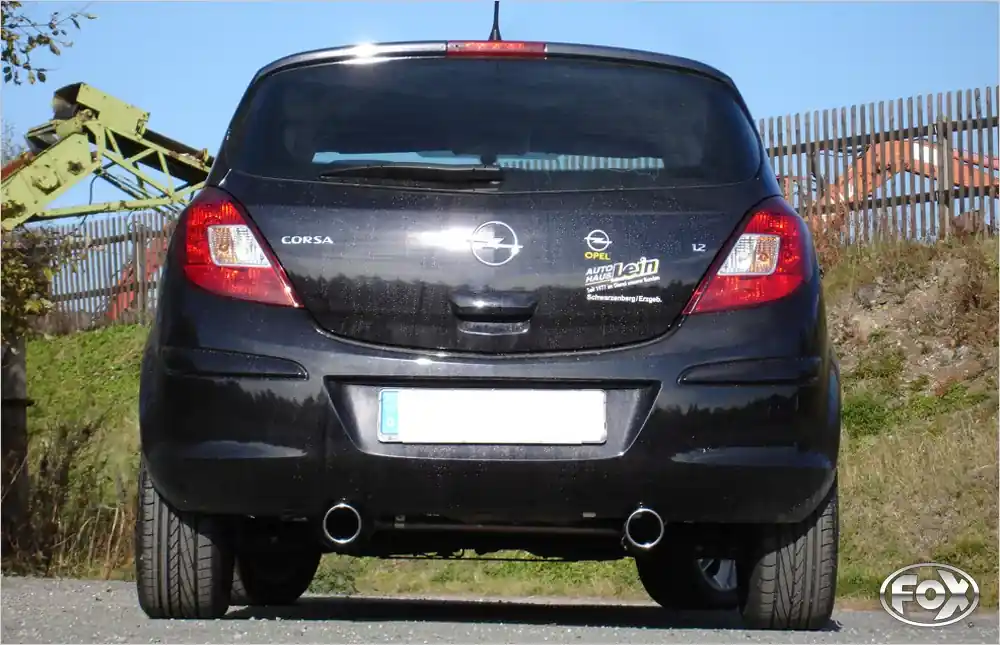 Top-Seller FOX Endschalldämpfer passend für Opel Corsa D – Ausgang rechts/links 1x90 Typ 13