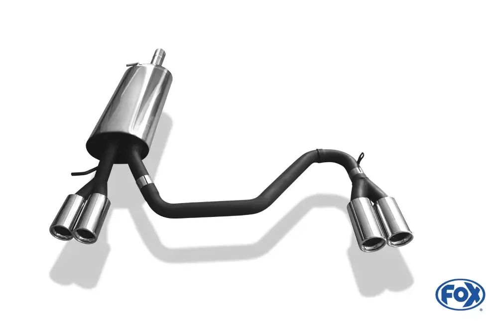 Direkt Vom Hersteller FOX Endschalldämpfer passend für VW Passat 3B/3BG - 2x76mm Edelstahl