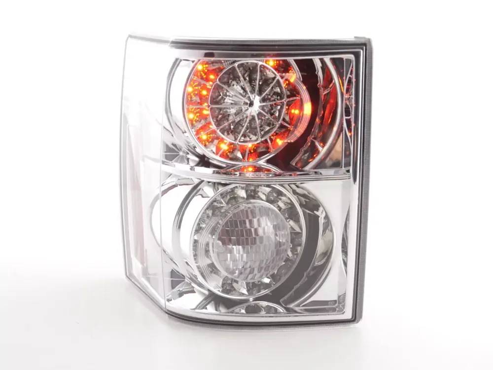 LED Rückleuchten Set passend für Land Rover Range Rover 2002–2005 Chrom mit LED Blinker Echt