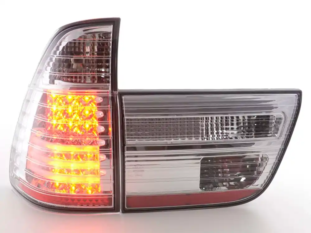 Markenprodukt LED Rückleuchten Set chrom passend für BMW X5 E53 98-02