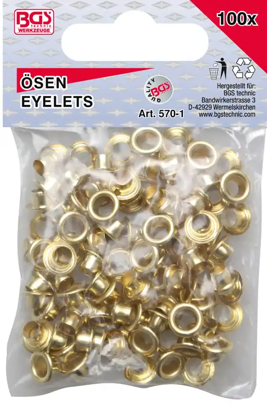 Ösen-Sortiment 4,5 x 5,0 mm 100-tlg. Top-Seller