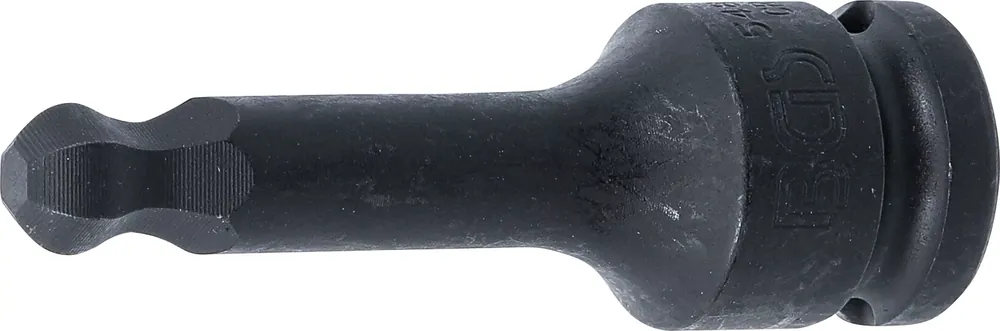BGS Kraft-Bit-Einsatz 10 mm Innensechskant mit Kugelkopf Länge 75 mm Antrieb 1/2" (12,5 mm) Highlight