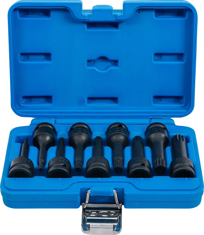 BGS Kraft-Bit-Einsatz-Satz 9-tlg. Innenvierkant 12,5 mm (1/2") Innenvielzahn XZN M4-M16 Knallerangebot