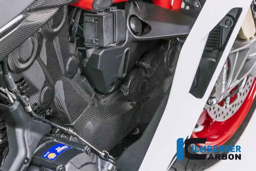 Ilmberger Carbon Zahnriemenabdeckung horizontal glanz Carbon passend für Ducati 939 Supersport Direkt Vom Hersteller