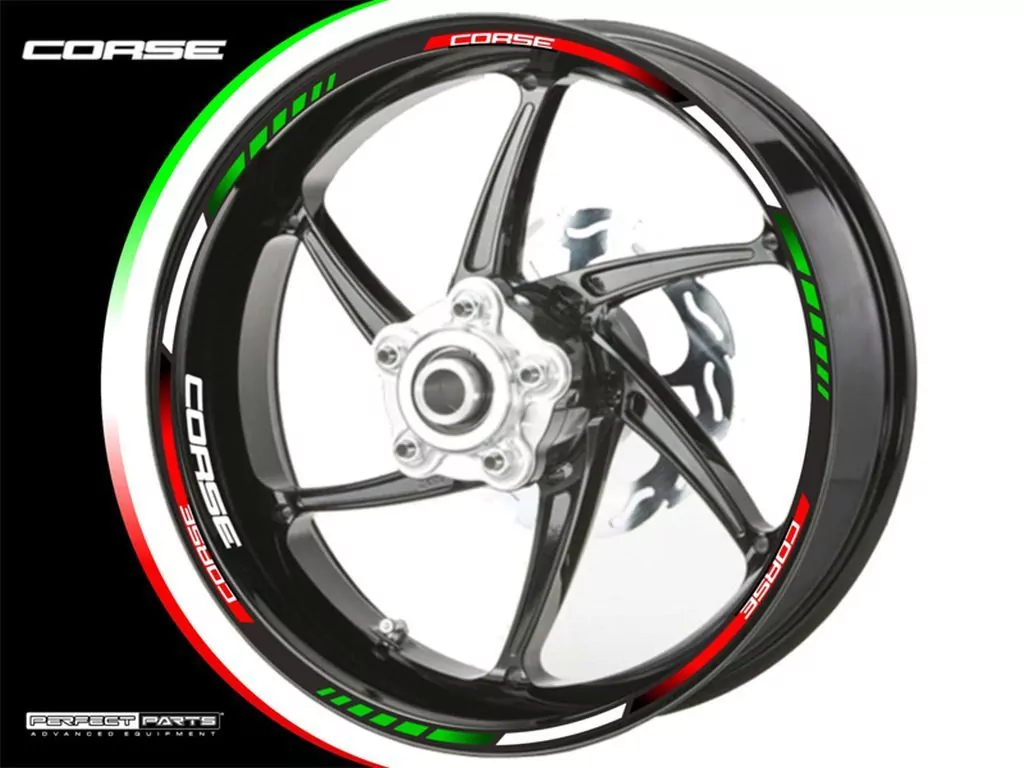 Bestseller Felgenrandaufkleber GP Race Italien CORSE passend für 17 Zoll Felgen