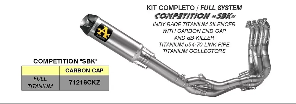 Arrow COMPETITION EVO-2 Full Titan-Komplettanlage passend für Kawasaki ZX-10R/RR 21-22 Abverkauf