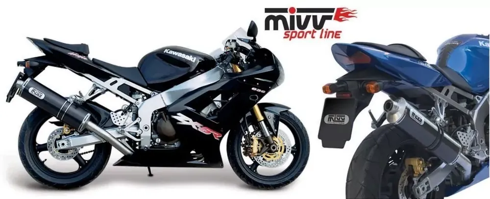 Preisknaller MIVV Oval Edelstahl Endschalldämpfer passend für Kawasaki ZX-6R 636 03-04 & ZX-6 RR 03-04