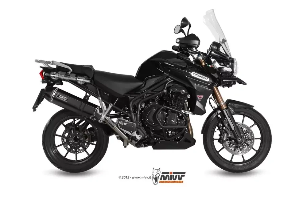 MIVV Speed Edge Endschalldämpfer Edelstahl Schwarz passend für Triumph Tiger Explorer 1200 (2012–2015) Billig