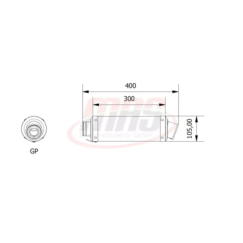 Top-Seller MIVV GP Endschalldämpfer Edelstahl Schwarz passend für Yamaha MT-03 660 06-13
