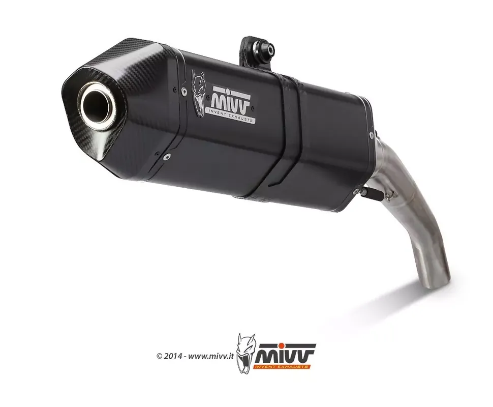 Saisonangebot MIVV Speed Edge Edelstahl Schwarz Endschalldämpfer passend für Suzuki DL V-Strom
