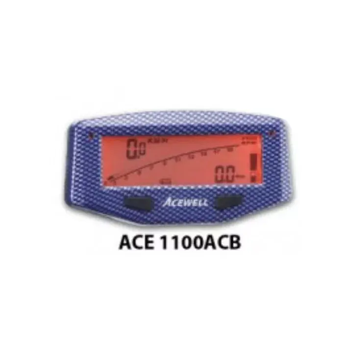 Schnäppchen Acewell ACE-1100ACB Drehzahlmesser mit Temperaturanzeige Carbon-Blau