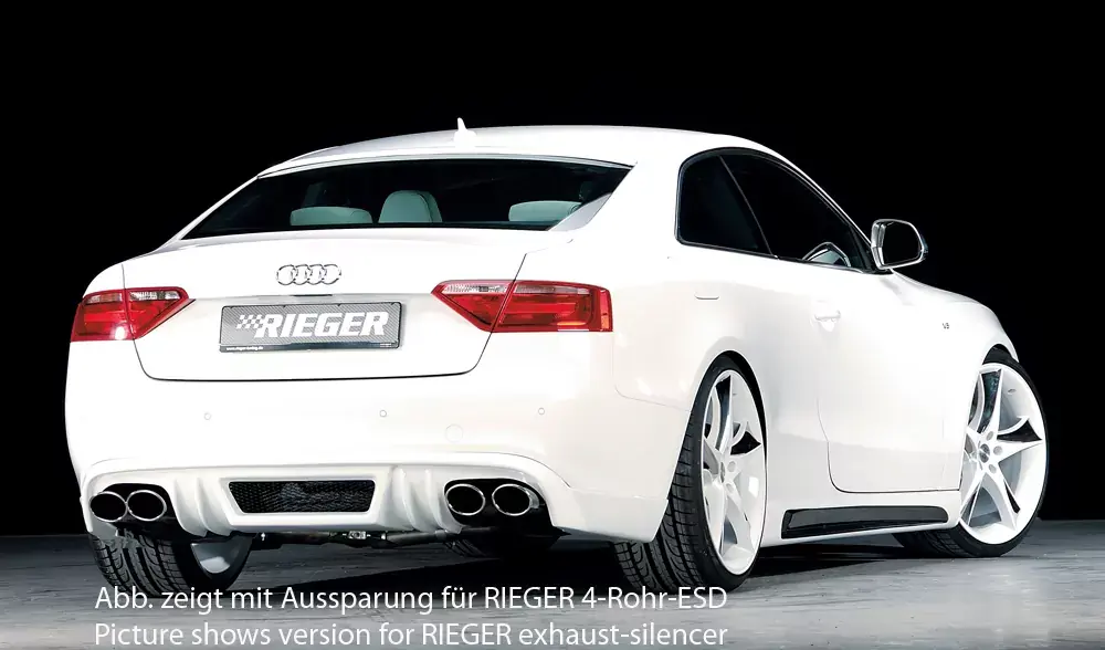 Rieger Heckschürzenansatz passend für Audi A5 (B8/B81) Coupé 06.07–07.11 Knallerangebot