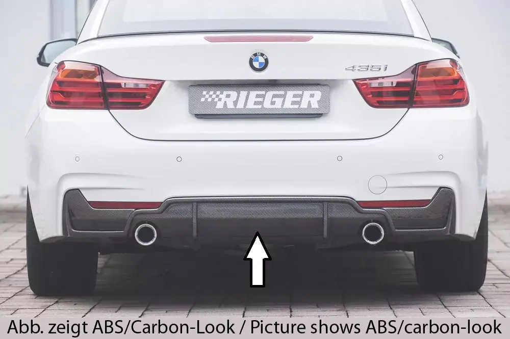 Meistverkauft Rieger Heckeinsatz passend für BMW 4er F32 435i/440i (ab 07/2015, M-Technik)