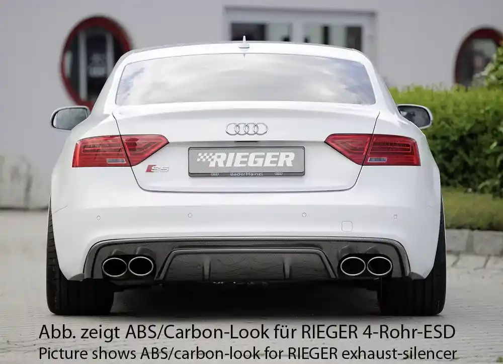 Rieger Heckeinsatz passend für Audi A5 (B8/B81) Cabrio 10.11-06.16 Expressversand