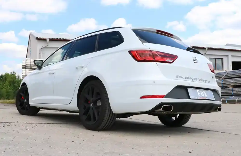 Schneller Versand FOX Endschalldämpfer passend für Seat Leon 5F ST – Edelstahl Sportauspuff