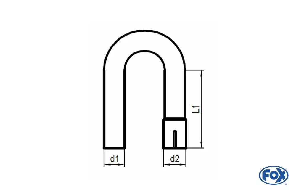 FOX Uni-Rohrbogen 180° Edelstahl geweitet Ø 88,9mm Radius 135mm Ausverkauf