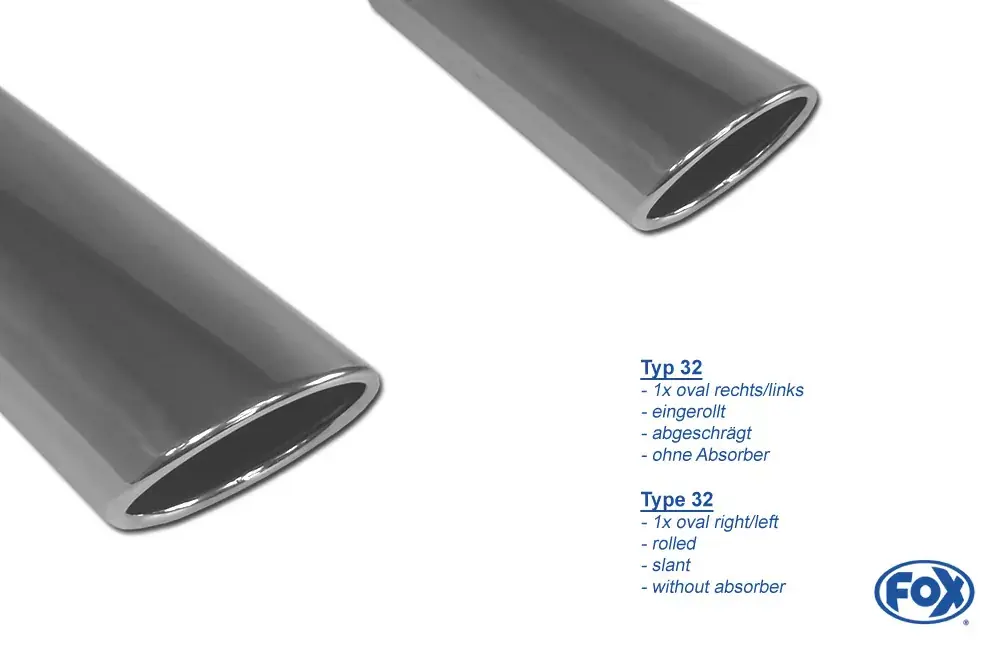 Wochenendangebot FOX Halbanlage ab Kat passend für Opel Astra J GTC - 115x85 Typ 32 rechts/links