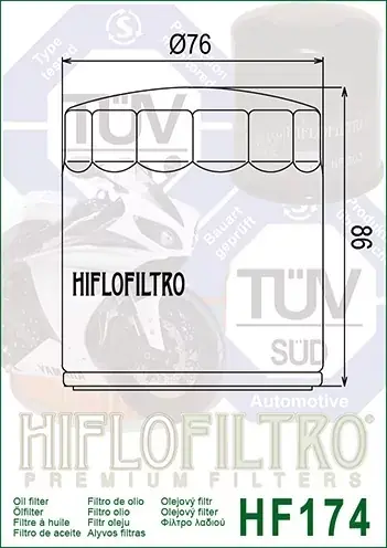 Neue Ware Hiflo Ölfilter HF174C Chrom