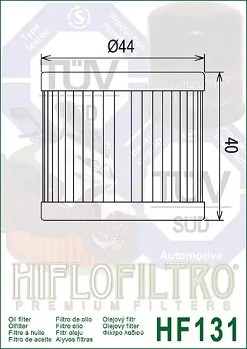 Hiflo Ölfilter HF131 passend für Hyosung, Suzuki, Kreidler, Sachs, Qingqi Jetzt Bestellen