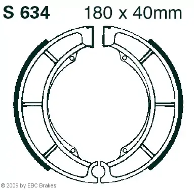 Begrenztes Angebot EBC SB-EBC-S 634 Bremsbeläge passend für Suzuki GT 750